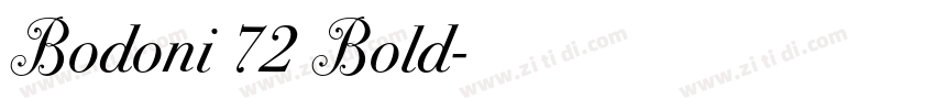 Bodoni 72 Bold字体转换